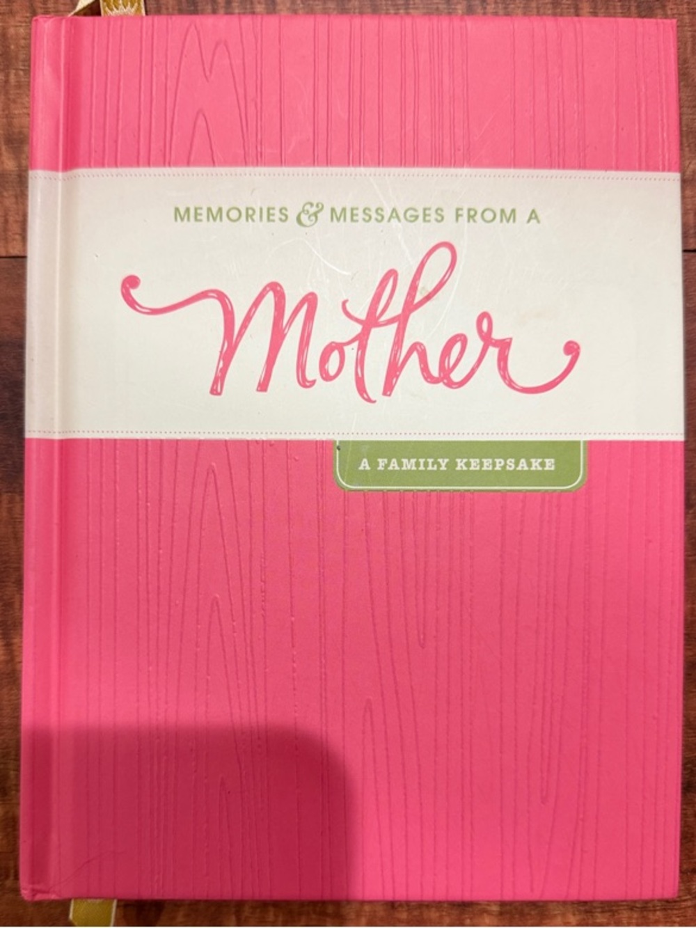 Hallmark Pink and Green 'Memories & Messages' Keepsake Book